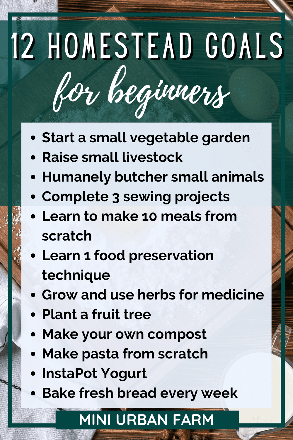 12 Easy Homesteading Goals for Beginners Mini Urban Farm