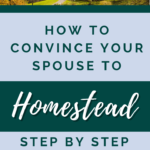 how to convince your spouse to homestead, homesteading with spouse, how to get your spouse on board with homesteading, farming, urban homesteading, mini urban farm